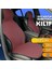 Ford Focus 4 Uyumlu Koltuk Kılıfı Minder Çizgili Siyah Kırmızı 2+1 Ön Arka Set 1