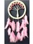 Pembe Kuş Tüylü Hayat Ağacı Düş Kapanı Dream Catcher Duvar Süsü 1