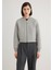 Gri Crop Bomber Ceket 1110359-88467 4
