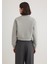Gri Crop Bomber Ceket 1110359-88467 5