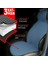 Seat Leon Uyumlu Koltuk Kılıfı Minder Çizgili Siyah Mavi 2+1 Ön Arka Set 3