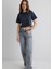 Antrasit Crop Basic Tişört 1613072-70763 3