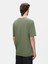 Erkek Sıfır Yaka Basıc Kısa Kol Loose Yeşil T-shırt 3