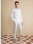 Slim Fit Italyan Yaka Beyaz Erkek Gömlek BBSS25MSH014 3