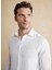 Slim Fit Italyan Yaka Beyaz Erkek Gömlek BBSS25MSH014 4