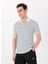 Çizgili Beyaz Erkek Polo T-Shirt J5SM-TST7317 3