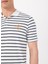 Çizgili Beyaz Erkek Polo T-Shirt J5SM-TST7317 4