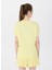 D4SL-TST3053 Sarı Bisiklet Yaka Standart Düz Kadın T-Shirt 5