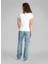 Bisiklet Yaka Düz Beyaz Kadın T-Shirt J20J225540YAA 4