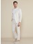 Slim Fit Bej Erkek Çizgili Ceket BBSS25MBL010 1
