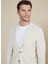 Slim Fit Bej Erkek Çizgili Ceket BBSS25MBL010 4