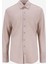 Gmg Fırenze Slim Fit Düğmeli Yaka Bej Melanj Erkek Gömlek GU25MSS02219 1