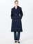 Lacivert Kadın Trençkot Masculıne Trench 9018 2