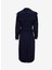 Lacivert Kadın Trençkot Masculıne Trench 9018 4