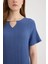 Regular Fit Apaş Yaka Basic Düz Bürümcük Kısa Kollu Midi Elbise D3834AX25SM 5