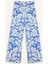 Wide Leg Çift Cepli Yüksek Bel Geniş Paça Desenli Vual Palazzo Pantolon F1470AX25SM 3