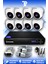 8 Kameralı Dome 8 İç Kamera Set HDD'siz Full HD Gece Görüşlü Güvenlik Kamerası Sistemi 1