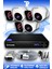 6 Kameralı Kare 3 İç Kamera Set HDD'siz Full HD Gece Görüşlü Güvenlik Kamerası Sistemi 1
