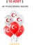 ( 10 Adet ) Ay Yıldız Baskılı Lateks Balon Kırmızı Beyaz 1