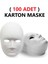 100 Adet, Karton Maske, Boyanabilir, Eğitici Maske Boyama, Etkinlik ve Hobi Maskesi 1