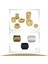 Şamdan Dekoratif Mumluk Şamdan Tealight Mum Uyumlu Mini Çizgili Çiçekli Model 5
