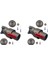 V7 V10 V11 V15 Elektrikli Süpürge Aksesuarları Için 2 Set 100W Doğrudan Tahrikli Emiş Başlığı Konnektör Adaptörü + V-Toplu Tekerlek (Yurt Dışından) 1