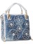 Kadın Denim Çanta Taşlı Çiçekli Omuz Çantası Satchel Gümüş Çantalar (Yurt Dışından) 2