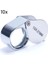 10X Metal Büyüteç Cam Kuyumcular Göz Aracı Mücevherat Katlanır Büyüteç Cam Lens Büyüteç Üçlü Cam Takı Elmas 10/20/30X (Yurt Dışından) 1