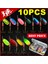 10 Adet Balıkçılık Yemi Metal Kaşık Döndürücü Kaşık Yemi Krank Yemler Balıkçılık Wobblers Pike Tığ Işi Seti Takım Kutularıyla Yapay Yem (Yurt Dışından) 4