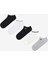 Tiny Heart 3lü Gri Siyah Beyaz Burun Dikişsiz Patik Çorap 1
