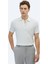 Beyaz Desenli Polo Yaka %100 Pamuk T-Shirt 1