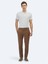 Açık Kahve Düz Dokuma Regular Fit Casual Pamuk Karışımlı Pantolon 1