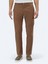 Açık Kahve Düz Dokuma Regular Fit Casual Pamuk Karışımlı Pantolon 2