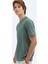 Açık Yeşil Düz Bisiklet Yaka T-Shirt 4