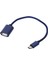 USB Otg Type C To Adapter Hızlı Şarj Type-C Şarj Cihazı Naylon Örgülü Veri Kablosu Dönüştürücü - Mavi (Yurt Dışından) 3