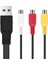 Usb'den 3rca Kablo Dişi 3 Rgb Video Av Kompozit Adaptör Dönüştürücü Kablo Bağlantı Ucu Tv Pc Dvr Için (Yurt Dışından) 1