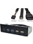 5.25 Inç Usb3.1 Gen2 Ön Panel USB Hub 2 Port Usb3.0+2 Usb2.0+1 Port Type-C ile Type-E Konnektör (Yurt Dışından) 5