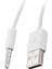 3.5mm Fiş Ses Aux - USB 2.0 Adaptör Şarj Kablosu 1m Beyaz (Yurt Dışından) 3