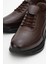 Erkek Kalın Taban Comfort Sneaker Deri Cr 2440 Kahverengi 3