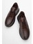 Erkek Kalın Taban Comfort Sneaker Deri Cr 2440 Kahverengi 5
