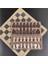 Terra-Cotta Retro Delibery Yapımı Eski Trompet Satranç Taşları Deri Satranç Tahtası 28 cm (11 Inç) El Yapımı Figür Oyunu (Yurt Dışından) 1