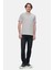Culver Açık Gri Bisiklet Yaka Baskılı Standard Fit Erkek Tshirt 3