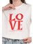Bisiklet Yaka Love Baskılı %100 Pamuk Oversize Kalıp T-Shirt 3