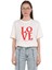 Bisiklet Yaka Love Baskılı %100 Pamuk Oversize Kalıp T-Shirt 5