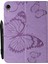 Ipad Mini 6 Için Baskı Baskı Kebek Desen Pu Kılıfı (Mor) (Yurt Dışından) 3