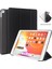 For iPad 10.2 2021 / 2020 / 2019 3-Folding Pu + Tpu Matte Soft Case (Black) (Yurt Dışından) 3