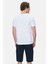 CULVER Beyaz Bisiklet Yaka Baskılı Standard Fit Erkek Tshirt 4