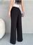Kadın Yüksek Bel Wide Leg Beli Lastikli Keten Pantolon 4