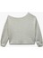 Scuba Kumaş Uzun Kollu Asimetrik Yaka Omuzu Açık Sweatshirt 1