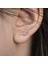 Taşlı Taç Rose Renkli Çelik Tragus Küpe NUR-KE03276 1